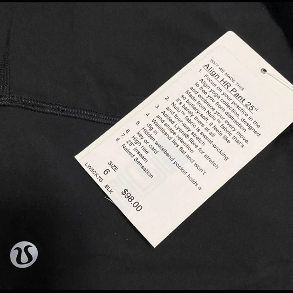 Lululemon Align 28” Size 6 - Picture 5 of 5